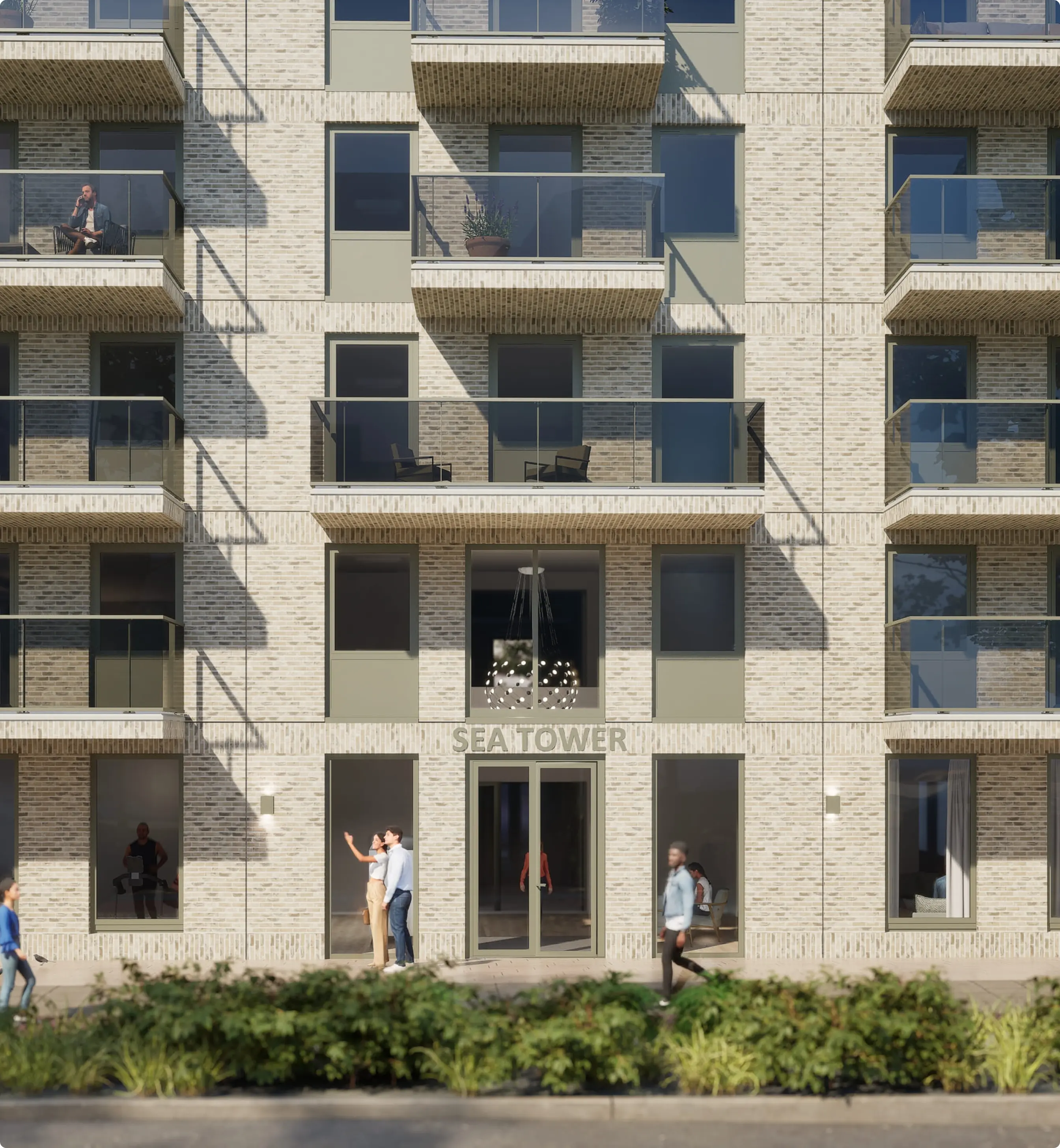 Modern terrace building