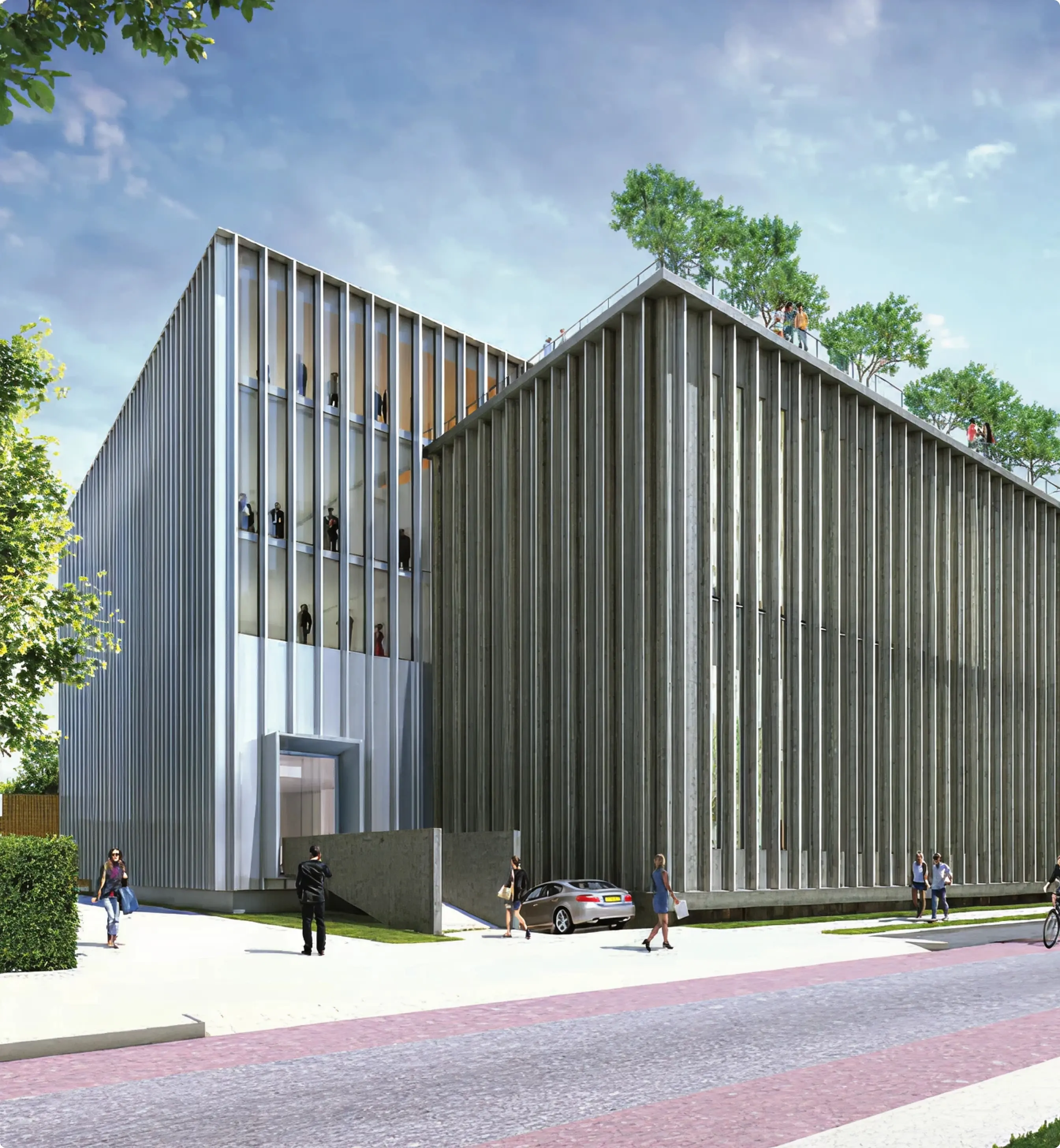 A modern industrial style building