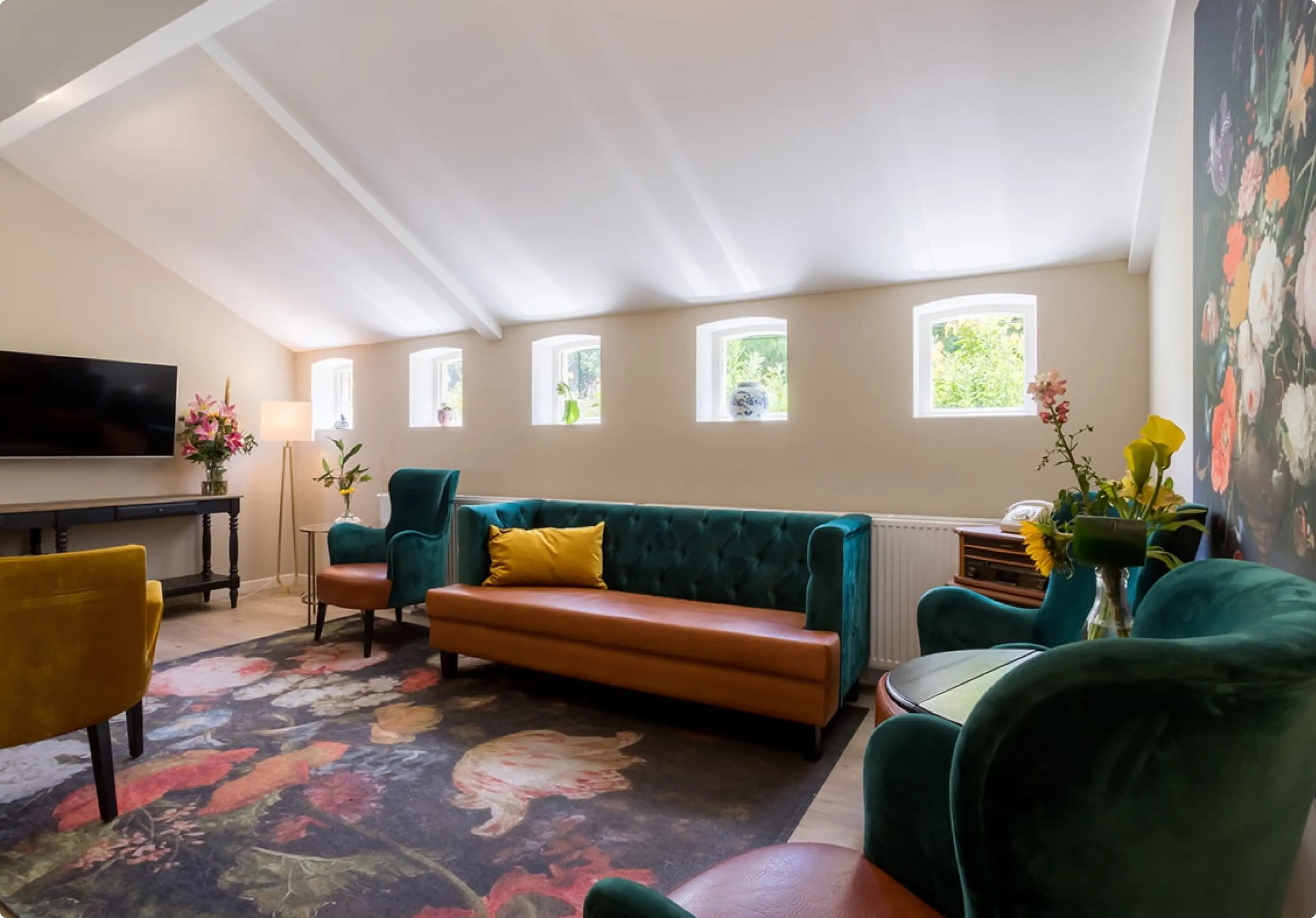 A modern building entrance with reflective blue glass, clean architectural lines, and AgroVision signage at the front.