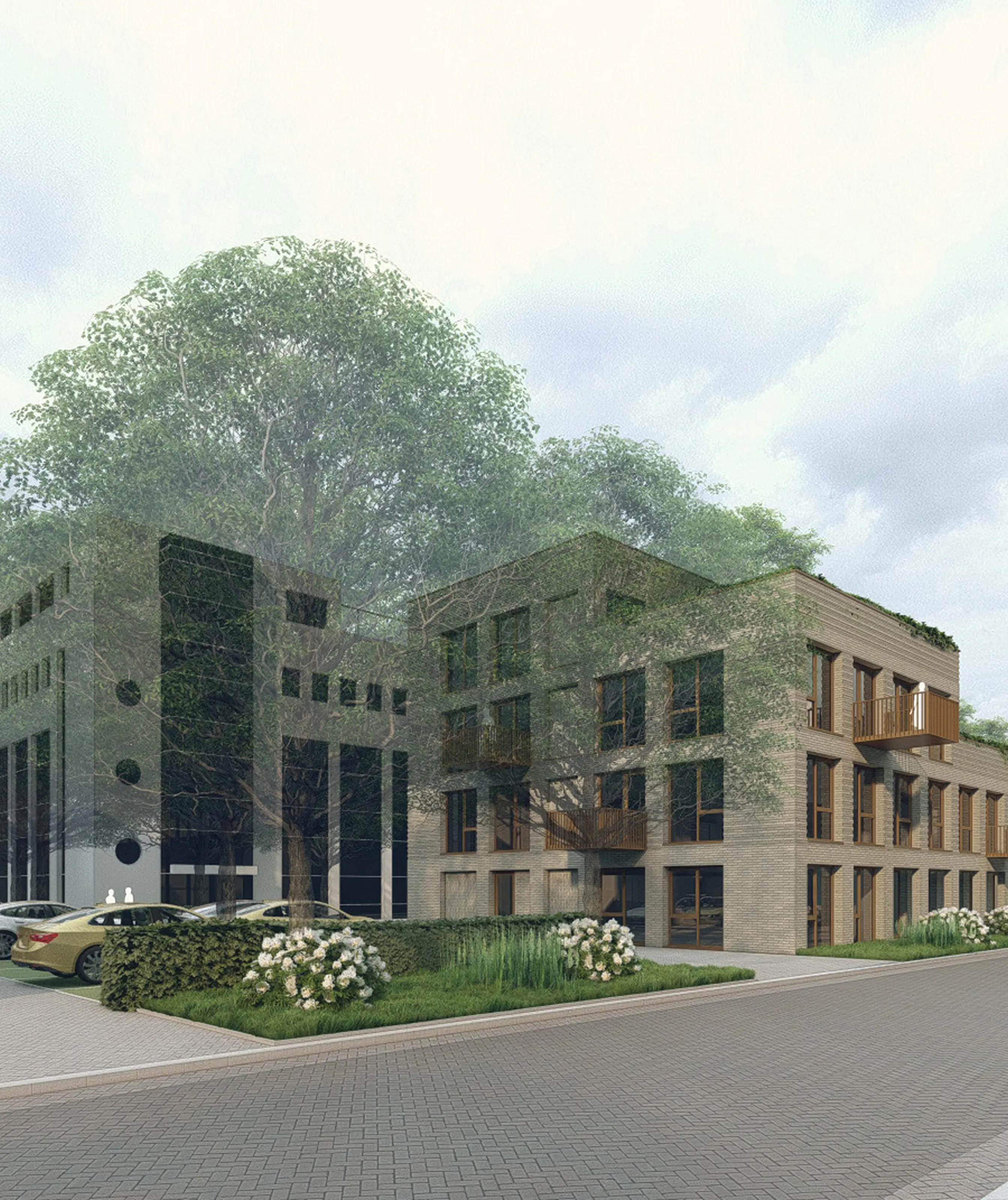 A modern building sketch